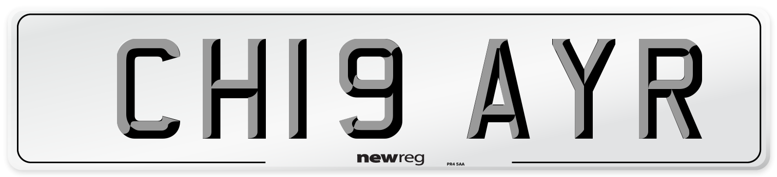 CH19 AYR Number Plate from New Reg
